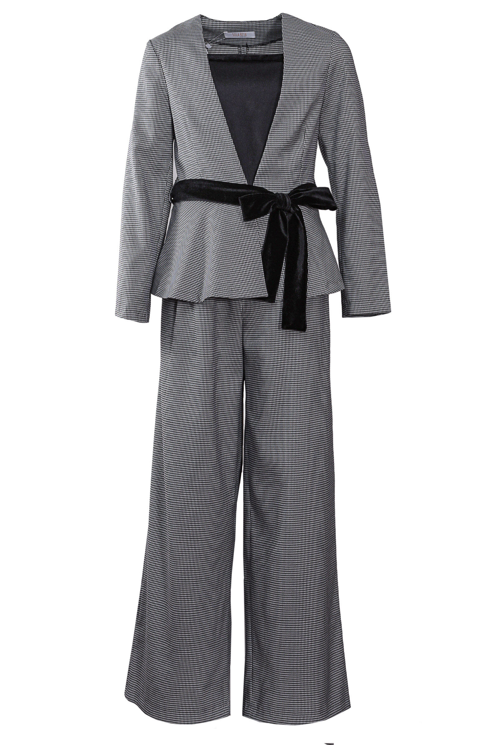 Жакет дев. АРТ.SR630V694,черн-бел,пэ-вис-шер