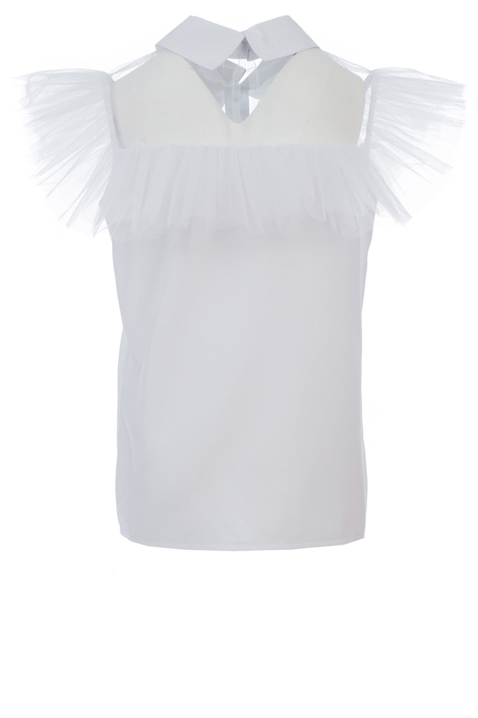 Блуза дев. АРТ.630,бел,пэ