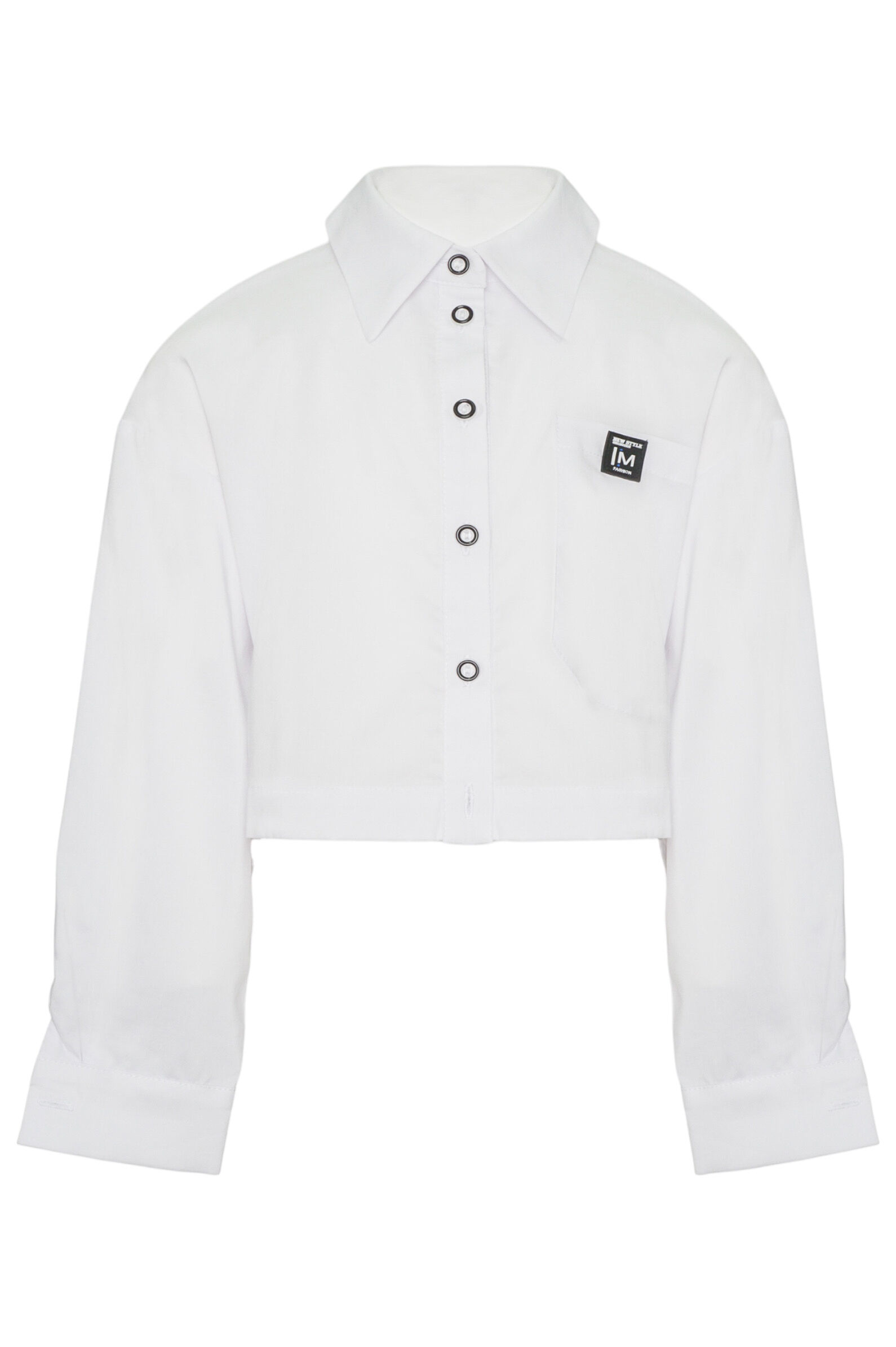 Блуза дев. АРТ.LC25G-BL-27C,бел,хл-пэ-эл