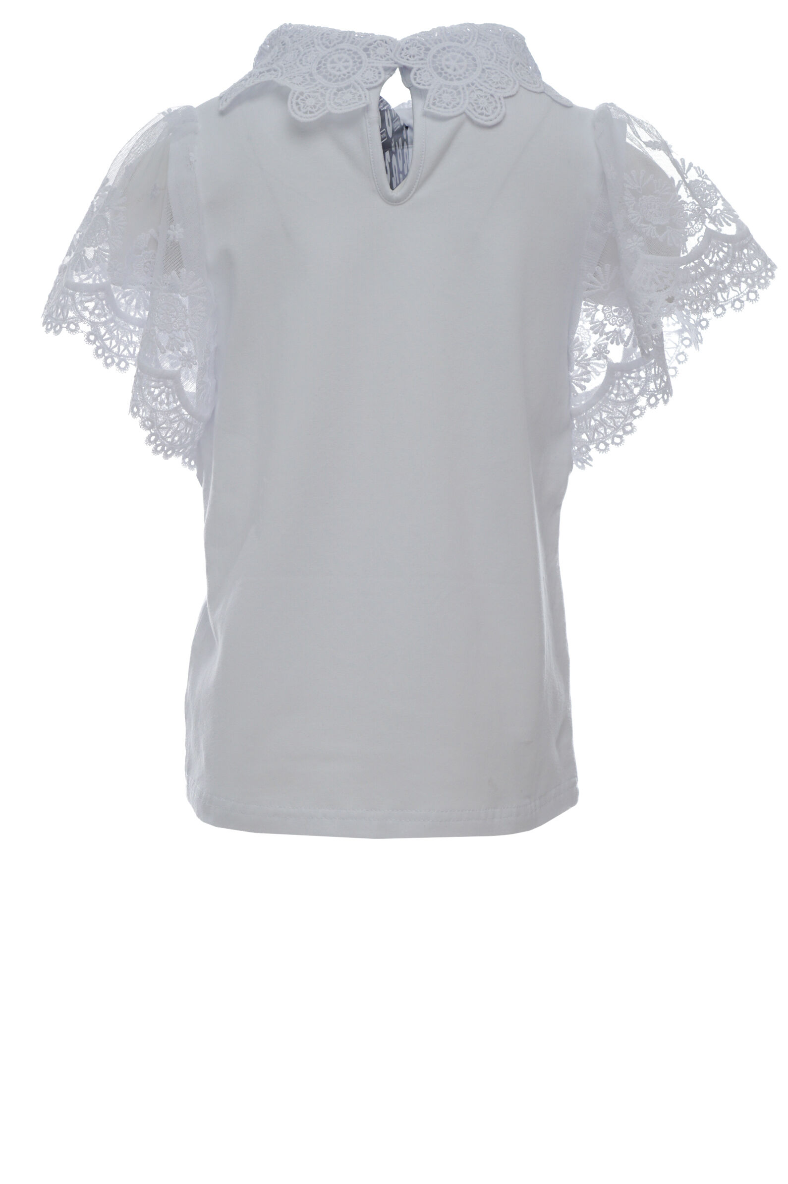 Блуза дев. АРТ.S1028A/S1050A,бел,хл-пэ