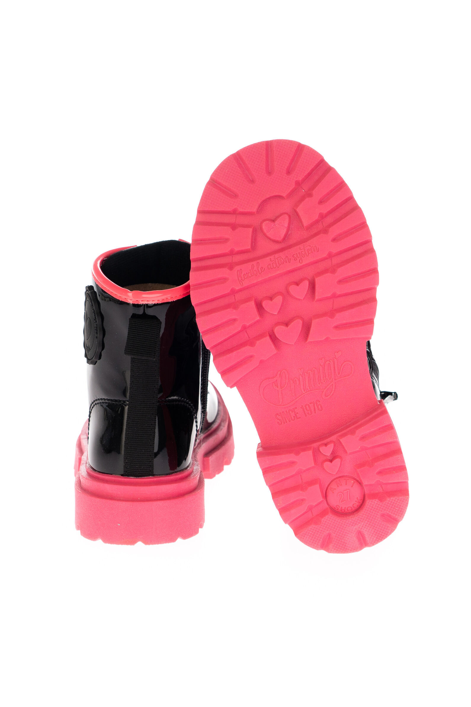 Ботинки дев. АРТ.4967211,чер-роз,и.л/тек