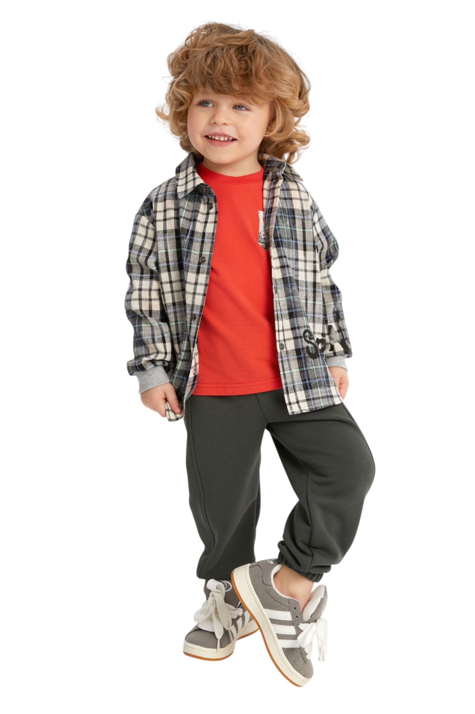 Брюки мал. АРТ.252033,сер-зел,хл-пэ