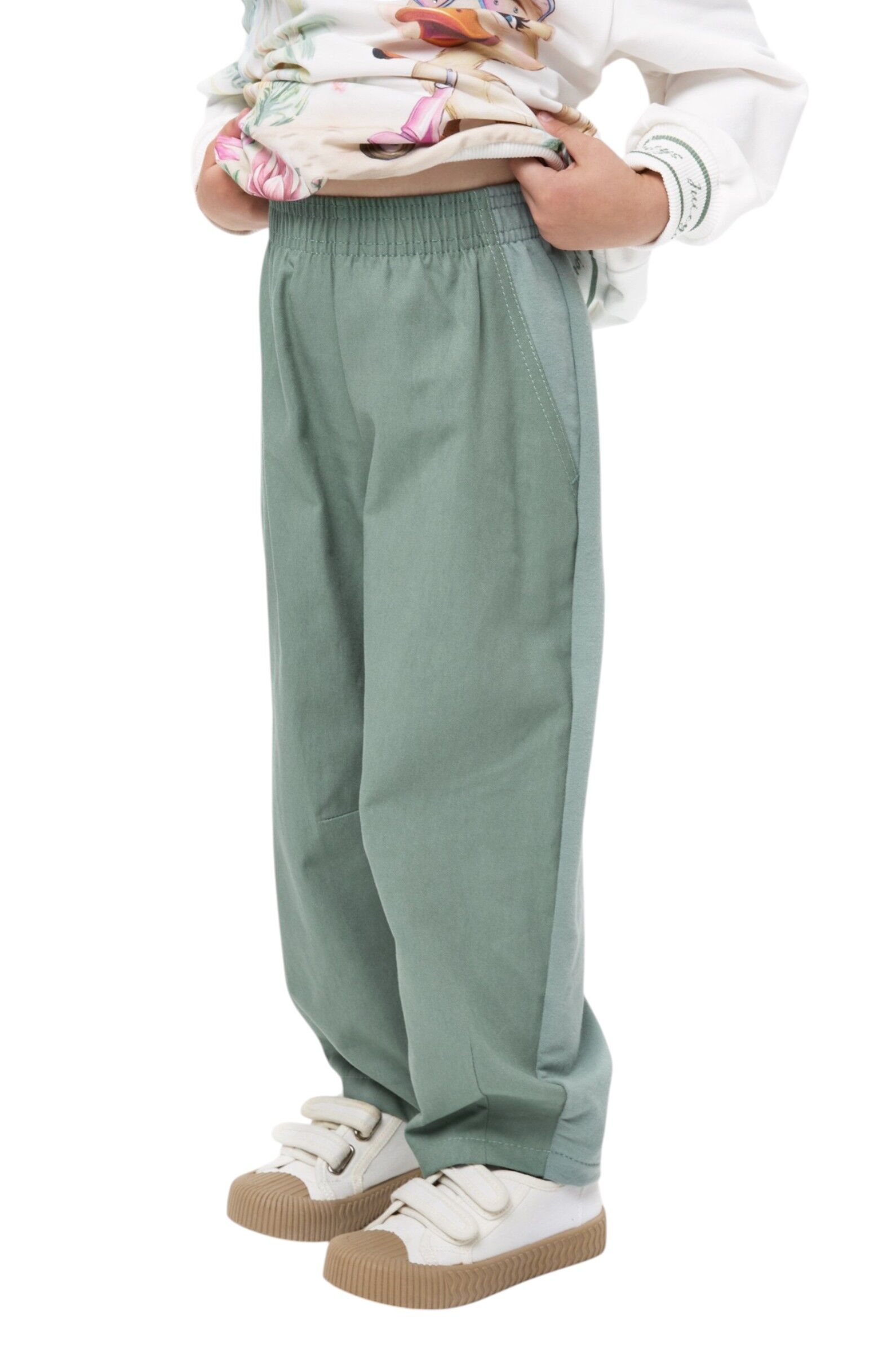 Брюки дев. АРТ.260018,зел,хл-эл