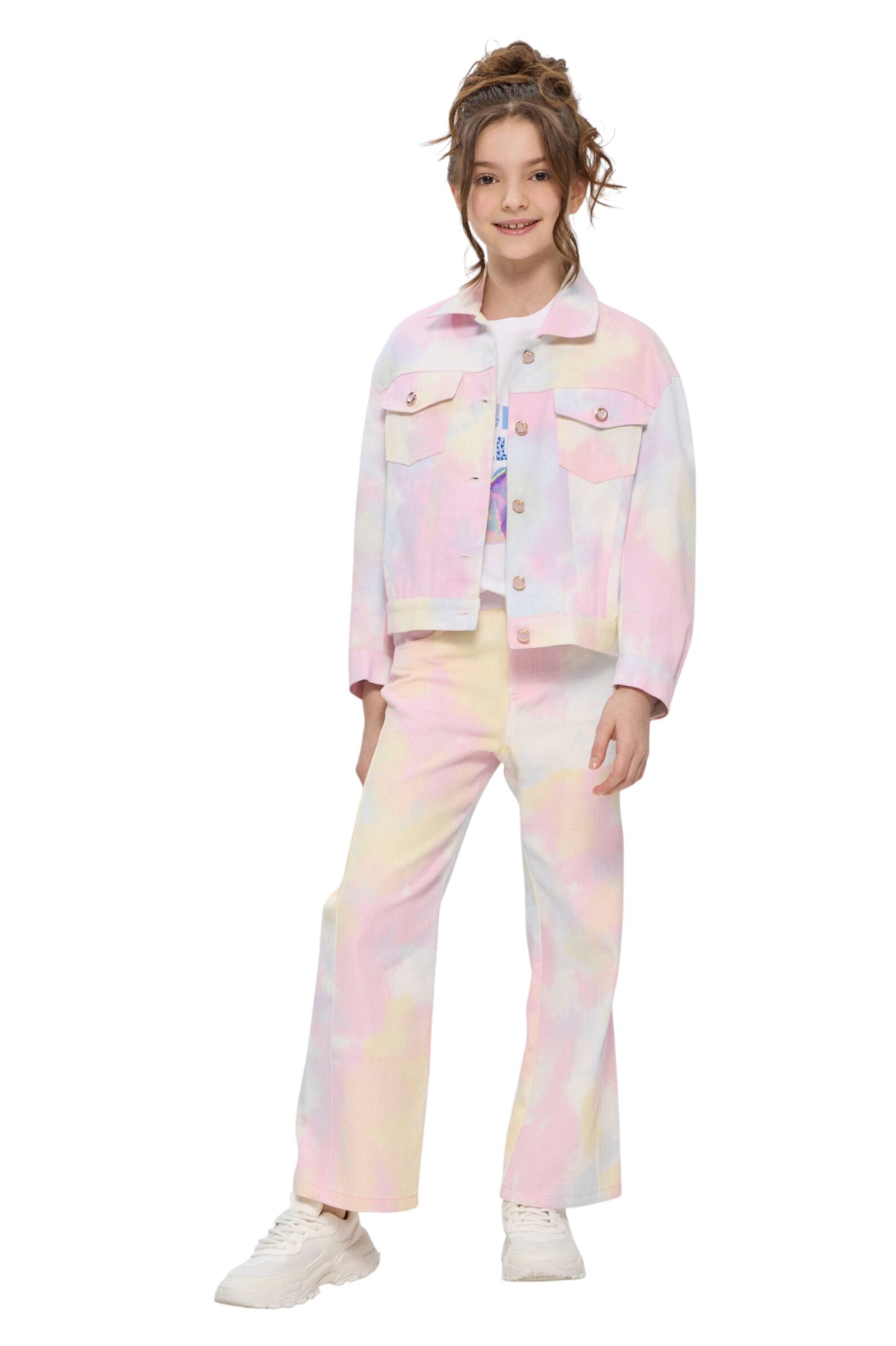 Брюки дев. АРТ.44.128,мул,хл