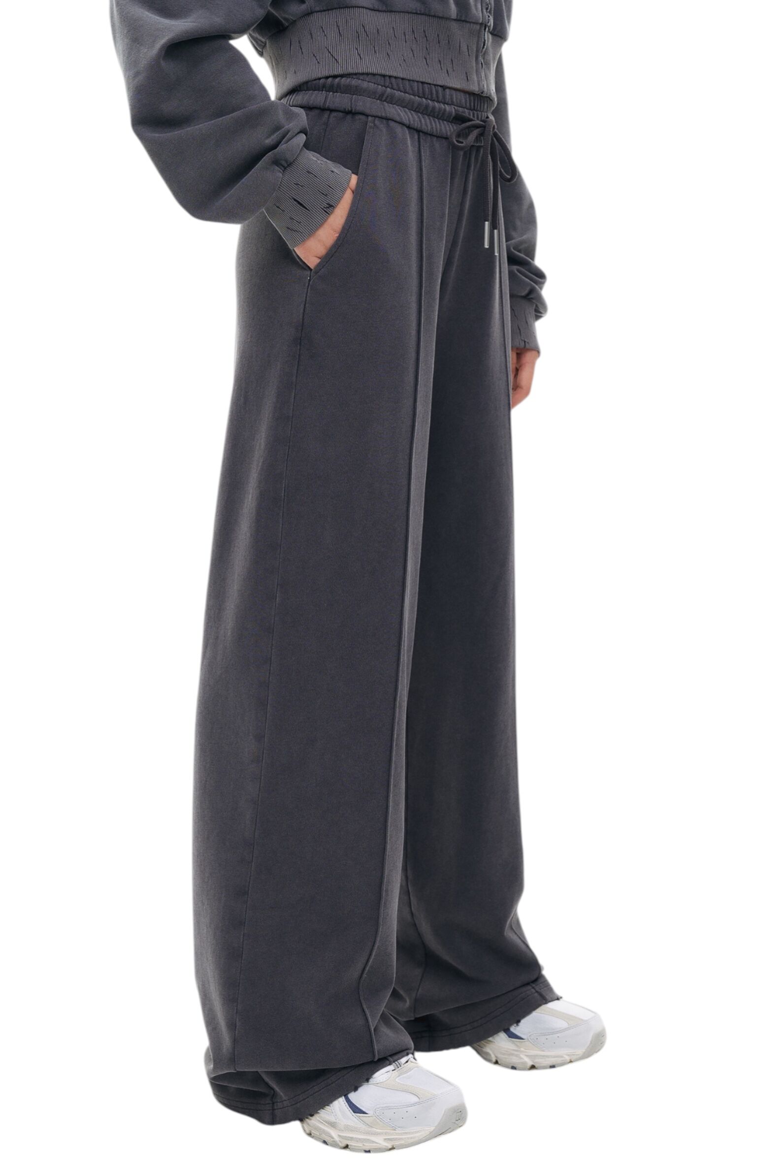 Брюки дев. АРТ.AA237384,сер,хл