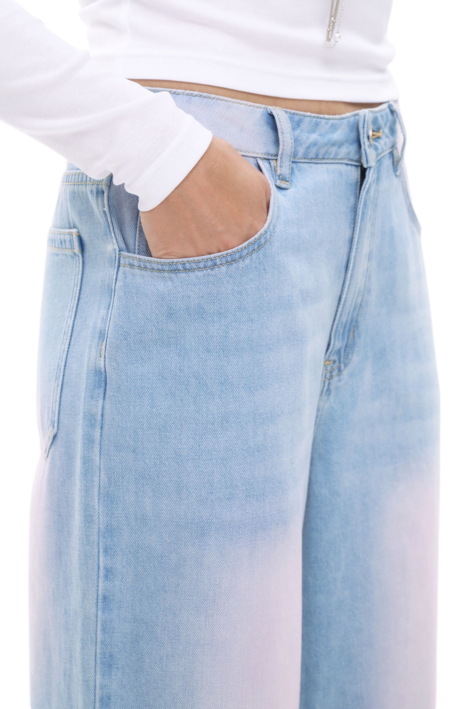 Джинсы дев. АРТ.AA237338,гол-роз,хл-пэ