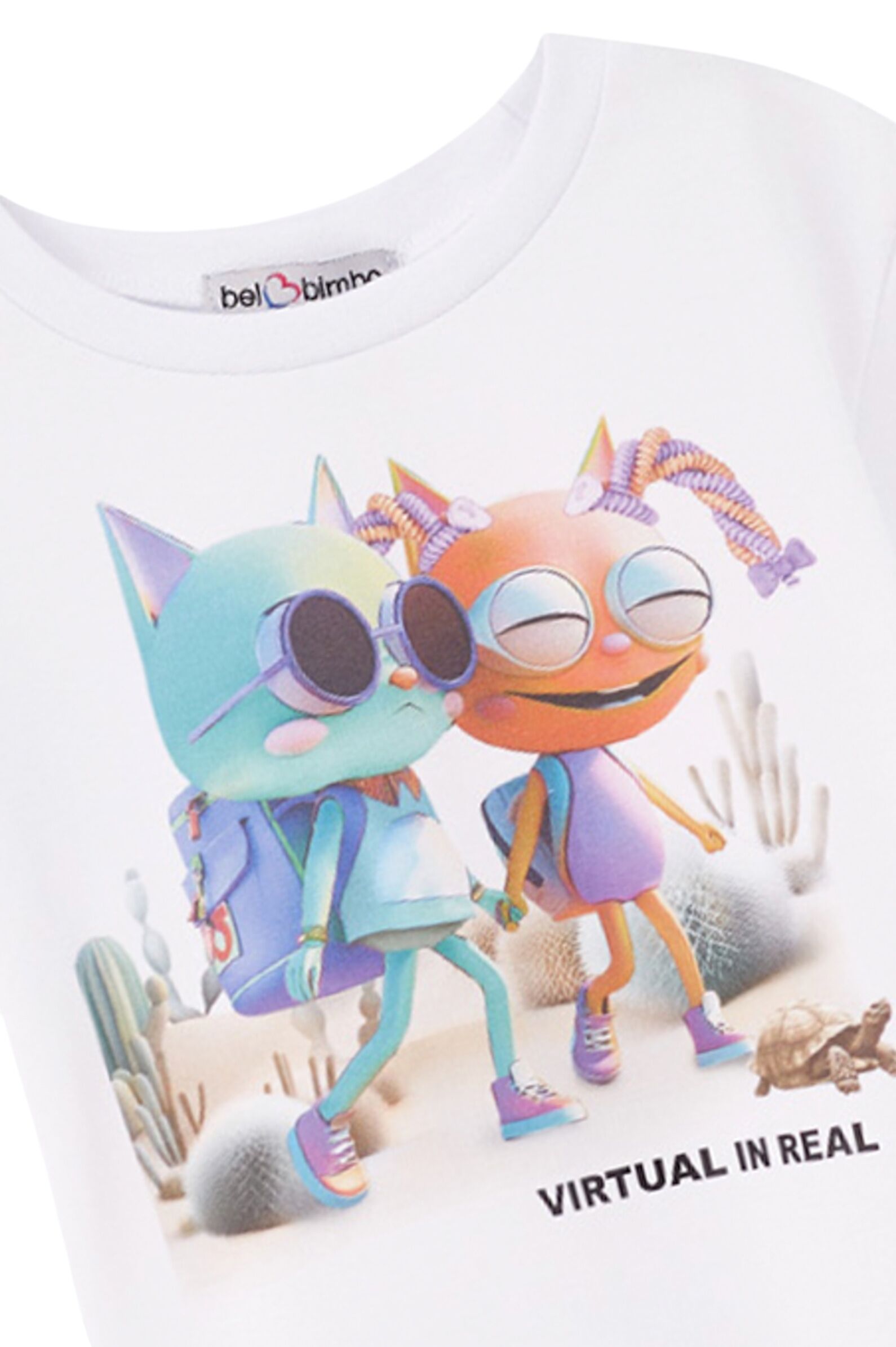 Футболка дев. АРТ.250015,бел-мул,хл-эл