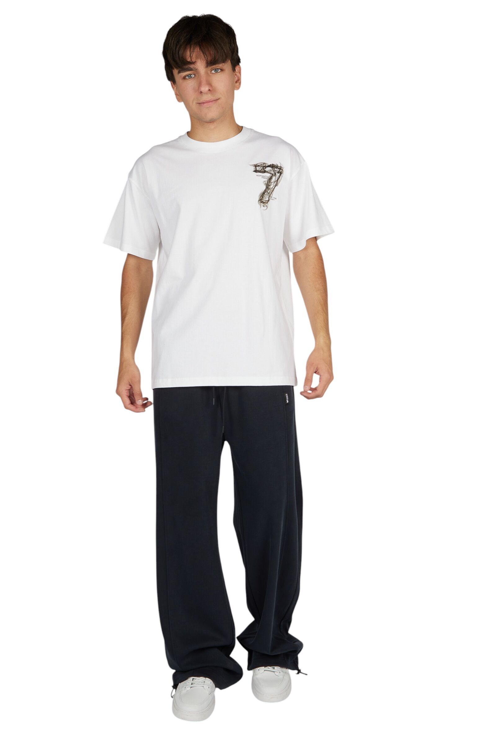 Футболка АРТ.B-TS36167,бел-чер,хл-эл