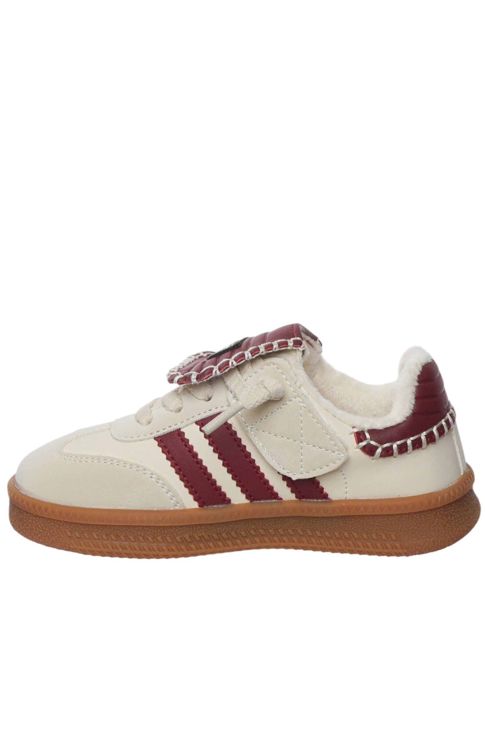 Кеды дев. АРТ.BD24D076,бордо-беж,и.к/тек