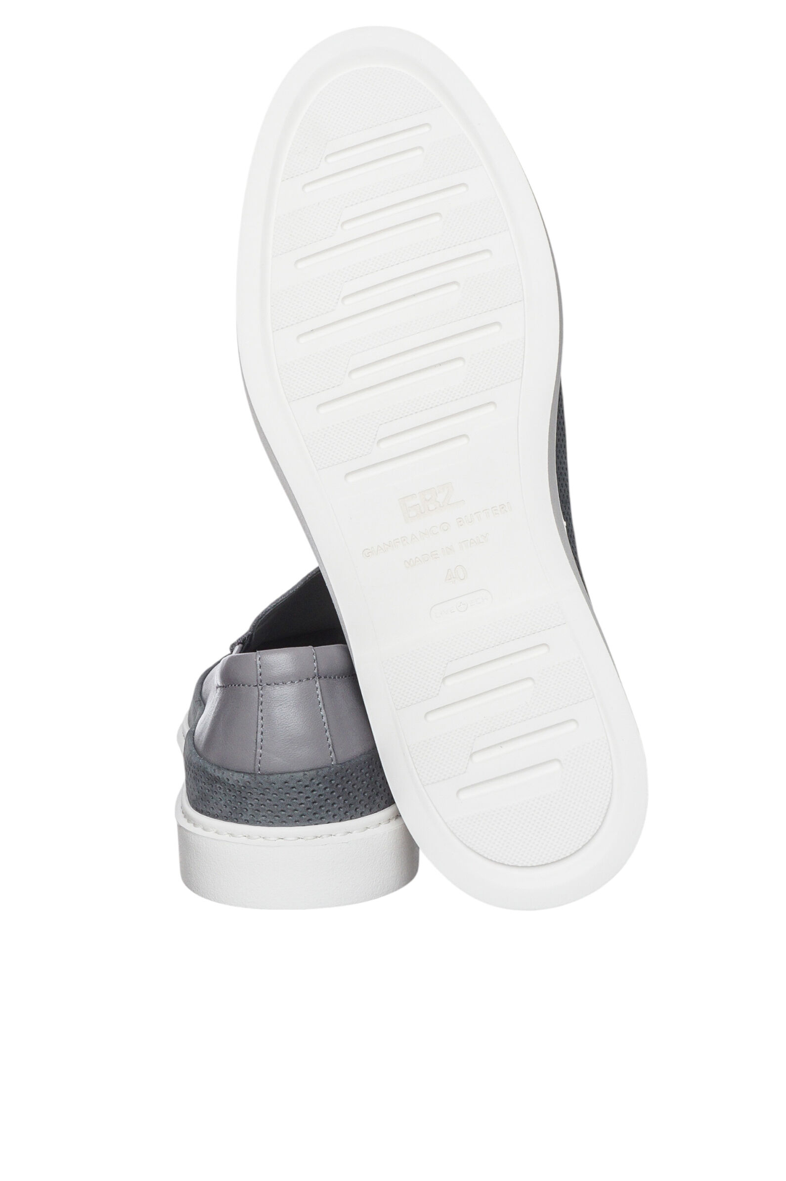 Лоферы муж. АРТ.82606,сер,н.к-з/н.к