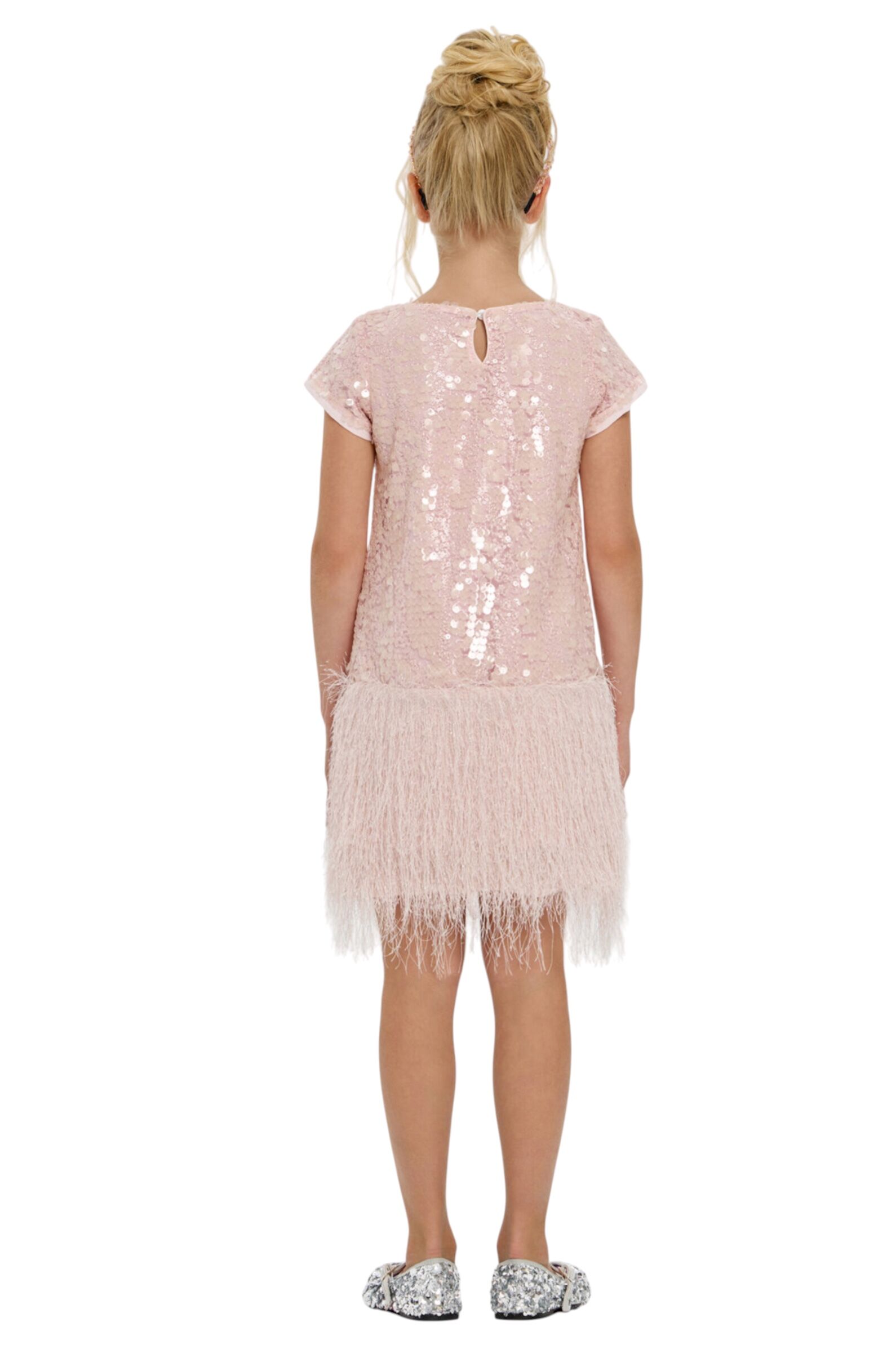 Платье дев. АРТ.1836.43,роз,пэ/хл