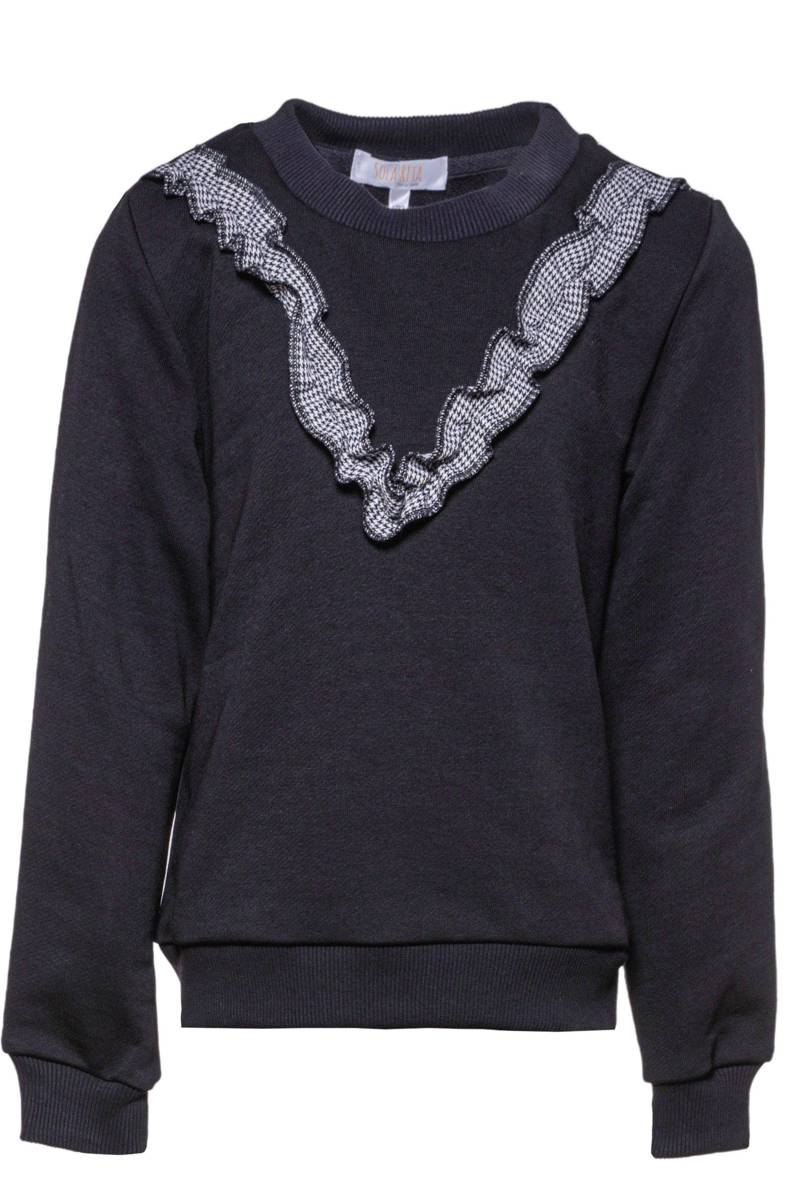 Свитшот дев. АРТ.SR110D695,чер,хл-пэ